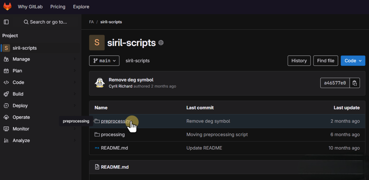 Preprocessing 选择