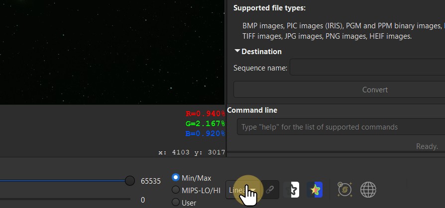 Linear 到 Autostretch 切换