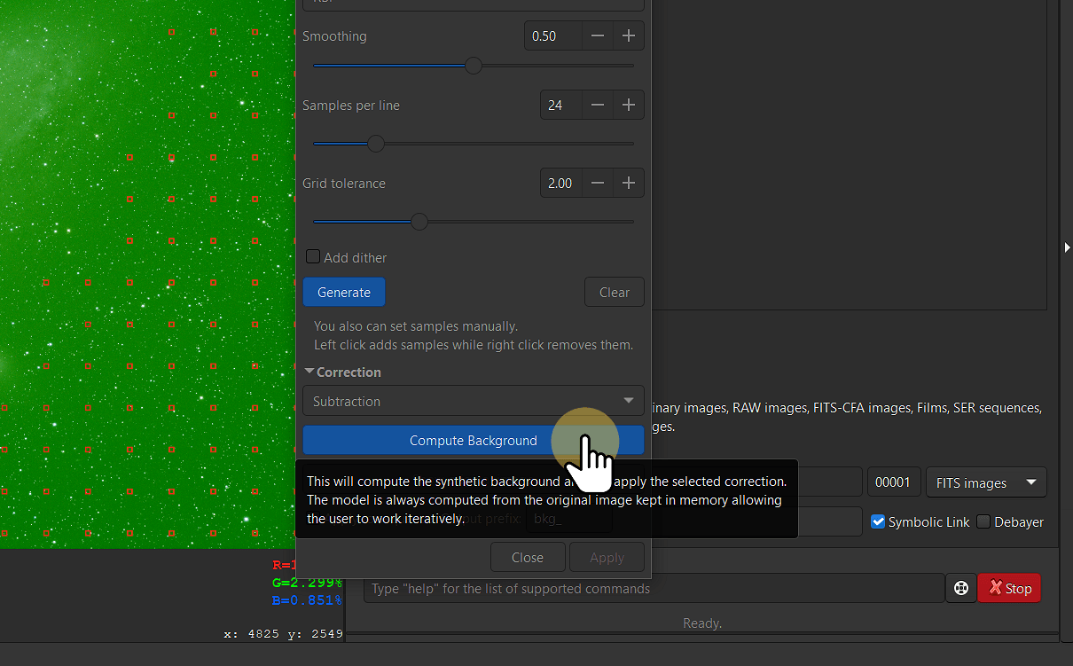 计算背景并应用