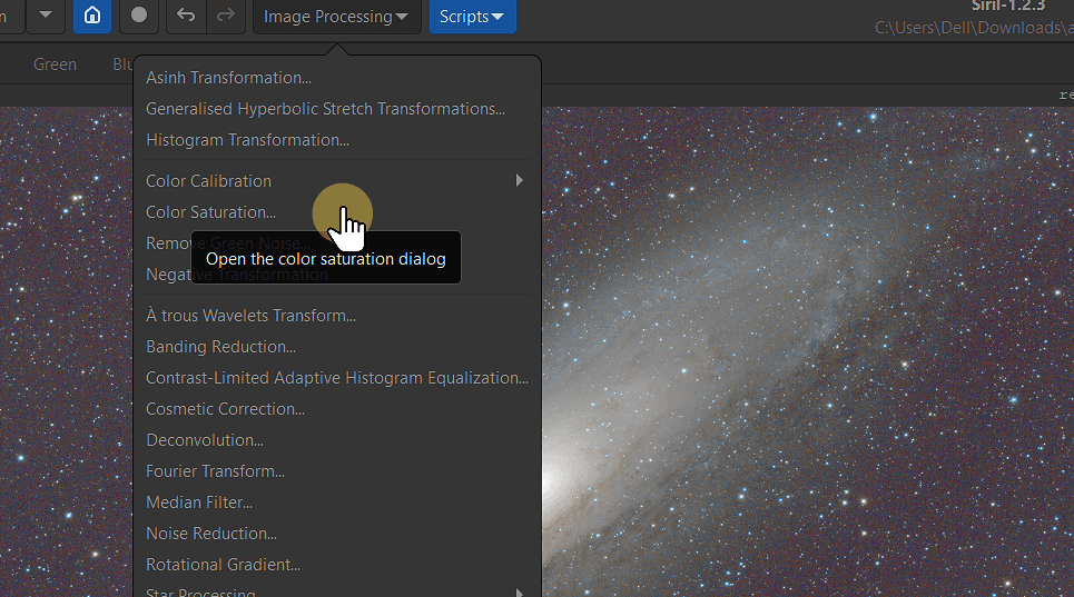Color Saturation 选项