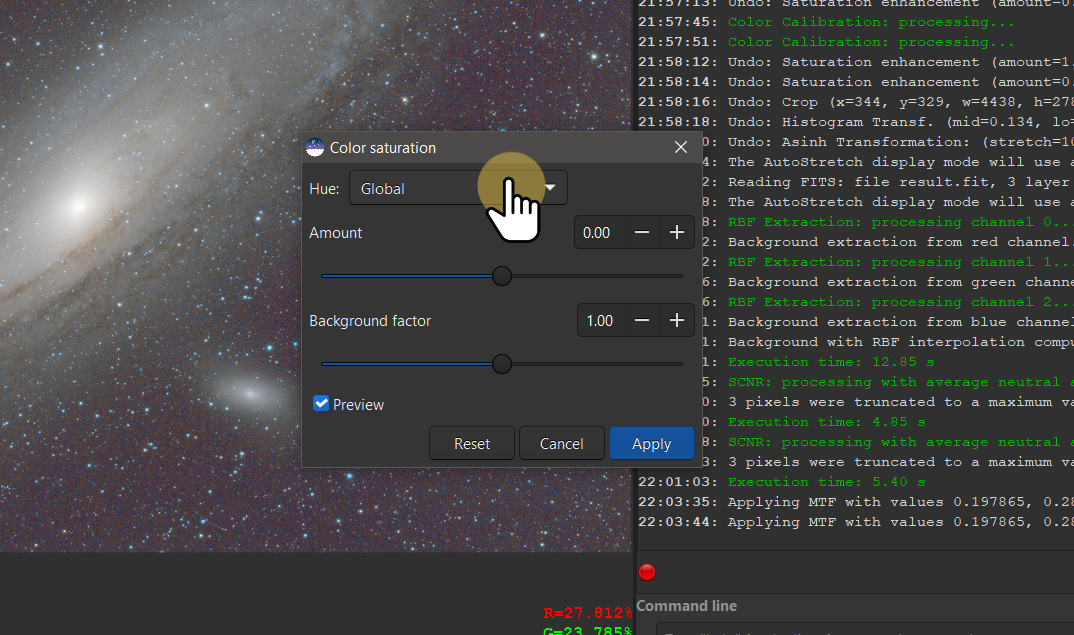 色彩饱和度调整
